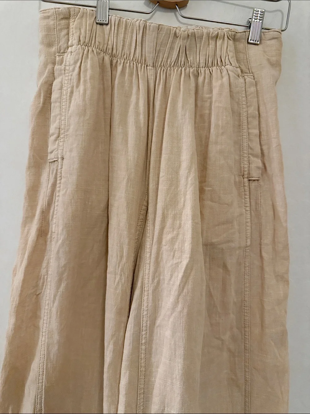 Free People Days End Linen Pull-On Pants Sz XS